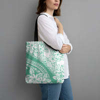 Polynesian Tiare Flower Cyan Pastel Vibes Tote Bag