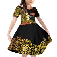 Papua New Guinea 1975 Family Matching Off Shoulder Short Dress and Hawaiian Shirt Create Our History Inspire Our Future - Polynesian Pride