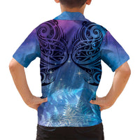New Zealand Matariki Family Matching Tank Maxi Dress and Hawaiian Shirt Aotearoa Maori New Year Galaxy Maori Silver Fern LT14 - Polynesian Pride