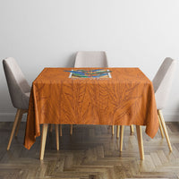 Aloha Hawaii Pua Manu Tablecloth Hawaiian Bird of Paradise Flowers Stylized Stamp
