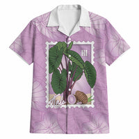 Aloha Hawaii Kalo Hawaiian Shirt Hawaiian Taro Leaves Stylized Stamp