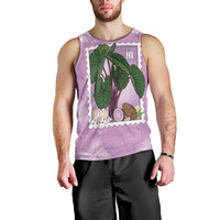 Aloha Hawaii Kalo Men Tank Top Hawaiian Taro Leaves Stylized Stamp