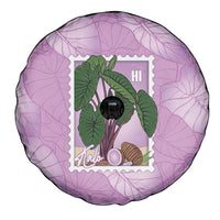Aloha Hawaii Kalo Spare Tire Cover Hawaiian Taro Leaves Stylized Stamp