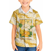 Aloha Hawaii Puakenikeni Hawaiian Shirt Hawaiian Lei Palaka Motifs Stylized Stamp