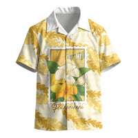 Aloha Hawaii Puakenikeni Kid Hawaiian Shirt Hawaiian Lei Palaka Motifs Stylized Stamp
