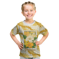 Aloha Hawaii Puakenikeni Kid T Shirt Hawaiian Lei Palaka Motifs Stylized Stamp