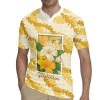 Aloha Hawaii Puakenikeni Rugby Jersey Hawaiian Lei Palaka Motifs Stylized Stamp LT14 - Polynesian Pride