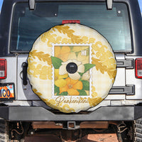 Aloha Hawaii Puakenikeni Spare Tire Cover Hawaiian Lei Palaka Motifs Stylized Stamp