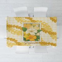 Aloha Hawaii Puakenikeni Tablecloth Hawaiian Lei Palaka Motifs Stylized Stamp