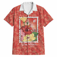 Aloha Hawaii Pua Aloalo Hawaiian Shirt Hawaiian Hibiscus Flowers Stylized Stamp