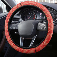 Aloha Hawaii Pua Aloalo Steering Wheel Cover Hawaiian Hibiscus Flowers Stylized Stamp
