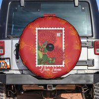 Aloha Hawaii Ohia Lehua Spare Tire Cover Hawaiian Lei Stylized Stamp