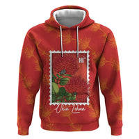 Aloha Hawaii Ohia Lehua Zip Hoodie Hawaiian Lei Stylized Stamp