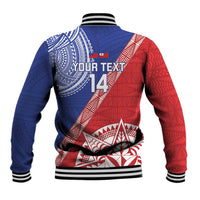 Tonga and Samoa Rugby Custom Baseball Jacket Ikale Tahi Manu Samoa Together - Polynesian Pride