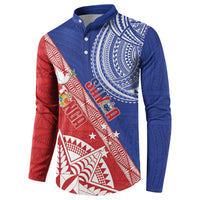 Tonga and Samoa Rugby Custom Button Sweatshirt Ikale Tahi Manu Samoa Together - Polynesian Pride