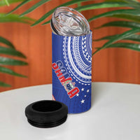 Tonga and Samoa Rugby 4 in 1 Can Cooler Tumbler Ikale Tahi Manu Samoa Together - Polynesian Pride