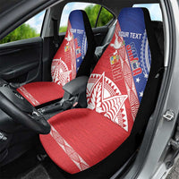 Tonga and Samoa Rugby Custom Car Seat Cover Ikale Tahi Manu Samoa Together - Polynesian Pride