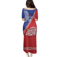 Tonga and Samoa Rugby Custom Family Matching Puletasi and Hawaiian Shirt Ikale Tahi Manu Samoa Together - Polynesian Pride