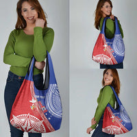 Tonga and Samoa Rugby Custom Grocery Bag Ikale Tahi Manu Samoa Together - Polynesian Pride