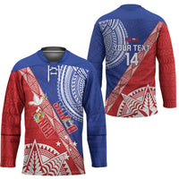 Tonga and Samoa Rugby Custom Hockey Jersey Ikale Tahi Manu Samoa Together LT14 - Polynesian Pride