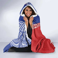 Tonga and Samoa Rugby Custom Hooded Blanket Ikale Tahi Manu Samoa Together - Polynesian Pride