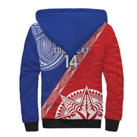 Tonga and Samoa Rugby Custom Sherpa Hoodie Ikale Tahi Manu Samoa Together - Polynesian Pride