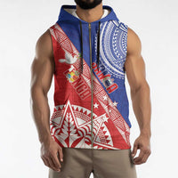 Tonga and Samoa Rugby Custom Sleeveless Zip Hoodie Ikale Tahi Manu Samoa Together LT14 - Polynesian Pride
