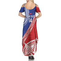 Tonga and Samoa Rugby Custom Summer Maxi Dress Ikale Tahi Manu Samoa Together - Polynesian Pride
