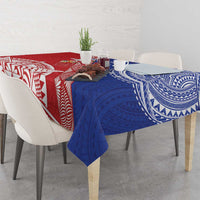 Tonga and Samoa Rugby Custom Tablecloth Ikale Tahi Manu Samoa Together - Polynesian Pride