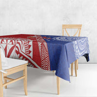Tonga and Samoa Rugby Custom Tablecloth Ikale Tahi Manu Samoa Together - Polynesian Pride