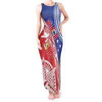 Tonga and Samoa Rugby Custom Tank Maxi Dress Ikale Tahi Manu Samoa Together - Polynesian Pride