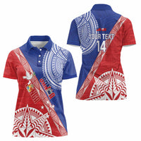 Tonga and Samoa Rugby Custom Women Polo Shirt Ikale Tahi Manu Samoa Together - Polynesian Pride