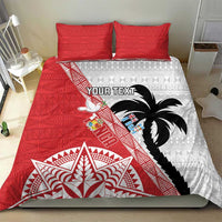 Fiji and Tonga Rugby Custom Bedding Set Flying Fijians Ikale Tahi Together Pacific - Polynesian Pride