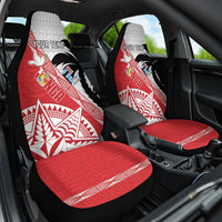 Fiji and Tonga Rugby Custom Car Seat Cover Flying Fijians Ikale Tahi Together Pacific - Polynesian Pride