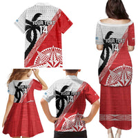 Fiji and Tonga Rugby Custom Family Matching Puletasi and Hawaiian Shirt Flying Fijians Ikale Tahi Together Pacific - Polynesian Pride