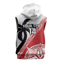Fiji and Tonga Rugby Custom Sleeveless Hoodie Flying Fijians Ikale Tahi Together Pacific - Polynesian Pride