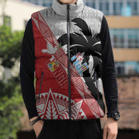Fiji and Tonga Rugby Custom Sleeveless Puffer Jacket Flying Fijians Ikale Tahi Together Pacific - Polynesian Pride