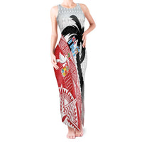 Fiji and Tonga Rugby Custom Tank Maxi Dress Flying Fijians Ikale Tahi Together Pacific - Polynesian Pride