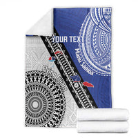 Fiji an Samoa Rugby Custom Blanket Flying Fijians Manu Samoa Together Pacific - Polynesian Pride