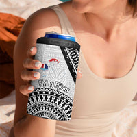 Fiji an Samoa Rugby 4 in 1 Can Cooler Tumbler Flying Fijians Manu Samoa Together Pacific - Polynesian Pride