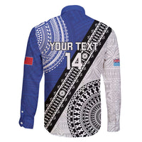 Fiji an Samoa Rugby Custom Family Matching Long Sleeve Bodycon Dress and Hawaiian Shirt Flying Fijians Manu Samoa Together Pacific - Polynesian Pride