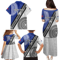 Fiji an Samoa Rugby Custom Family Matching Puletasi and Hawaiian Shirt Flying Fijians Manu Samoa Together Pacific - Polynesian Pride