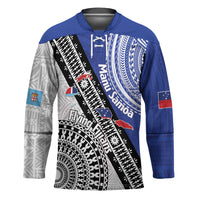 Fiji an Samoa Rugby Custom Hockey Jersey Flying Fijians Manu Samoa Together Pacific - Polynesian Pride