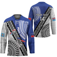Fiji an Samoa Rugby Custom Hockey Jersey Flying Fijians Manu Samoa Together Pacific - Polynesian Pride