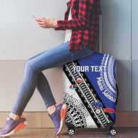 Fiji an Samoa Rugby Custom Luggage Cover Flying Fijians Manu Samoa Together Pacific LT14 - Polynesian Pride
