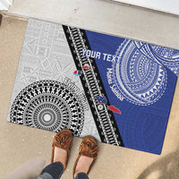 Fiji an Samoa Rugby Custom Rubber Doormat Flying Fijians Manu Samoa Together Pacific LT14 - Polynesian Pride