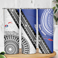 Fiji an Samoa Rugby Skinny Tumbler Flying Fijians Manu Samoa Together Pacific LT14 - Polynesian Pride