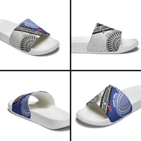 Fiji an Samoa Rugby Custom Slide Sandals Flying Fijians Manu Samoa Together Pacific LT14 - Polynesian Pride
