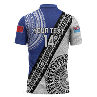 Fiji an Samoa Rugby Custom Zipper Polo Shirt Flying Fijians Manu Samoa Together Pacific LT14 - Polynesian Pride