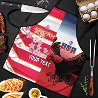 USA and Japan Rugby Custom Apron Eagles Brave Blossoms Together Pacific - Polynesian Pride